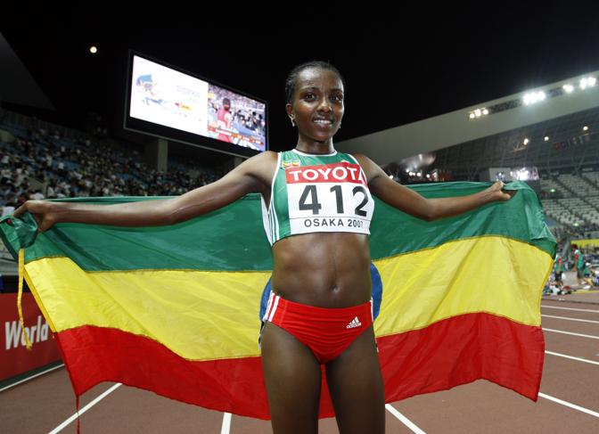 Tirunesh Dibaba - La 27enne etiope, tre ori olimpici e quattro iridata tra 500 e 10.000 sar nella prova lunga. Afp